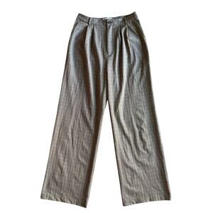 Reformation Brown Plaid Wide-Leg Pants- Size 8P